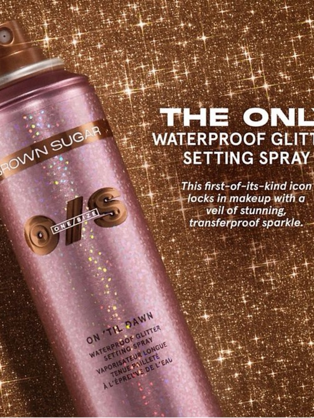 ONE/SIZE On ’Til Dawn Brown Sugar Glitter Setting Spray 3.4 oz NEW SEALED